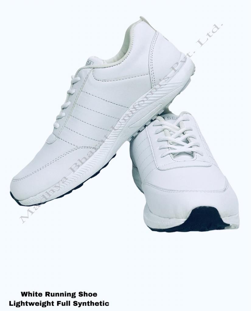 Sports Shoes Synthetic Leather Solid Elegant White Shoes For Men – Designer  mart