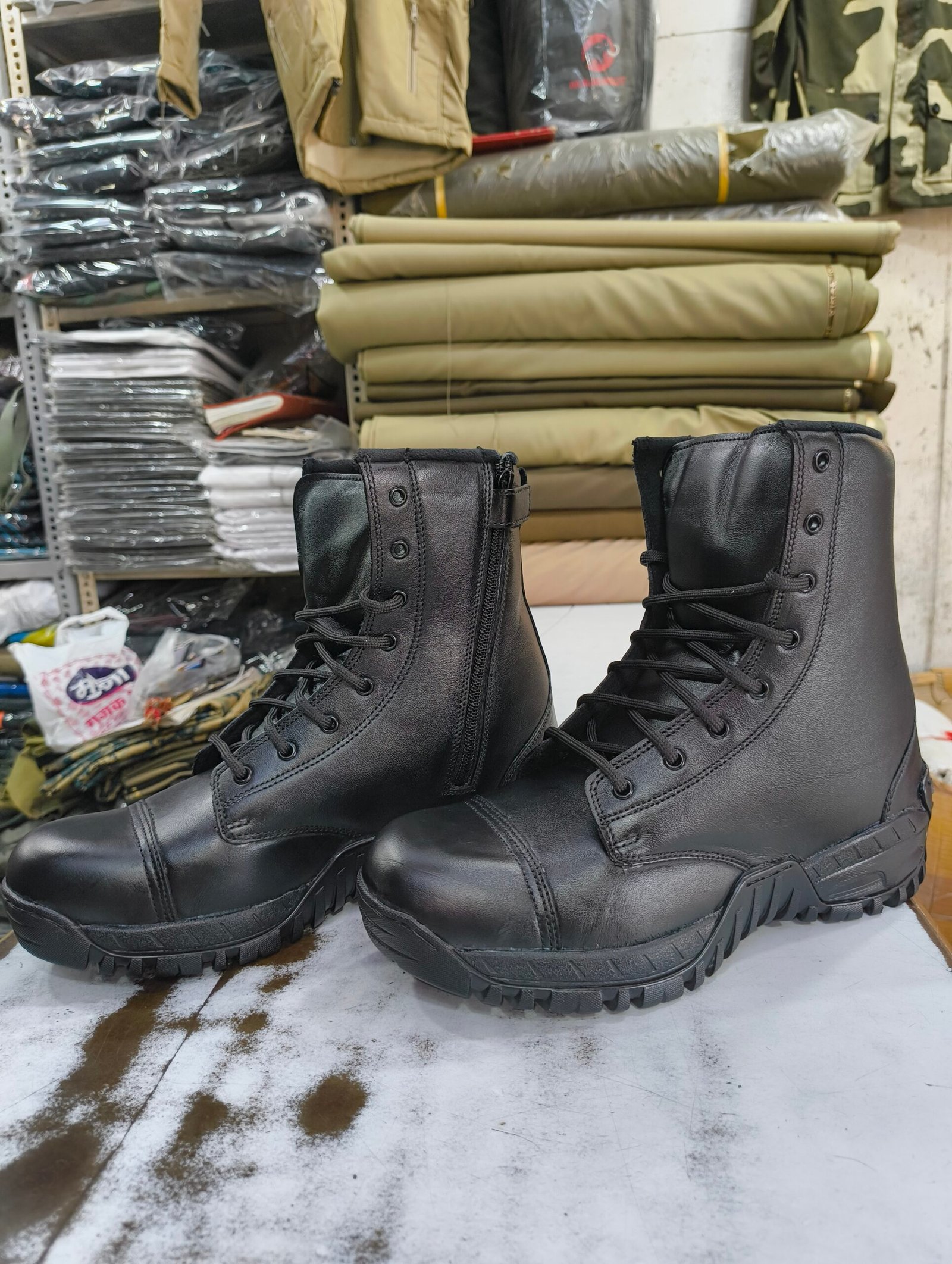 100% Leather Dm Boots with Zip by Rinku - Image 3