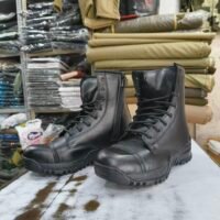 100% Leather Dm Boots with Zip by Rinku