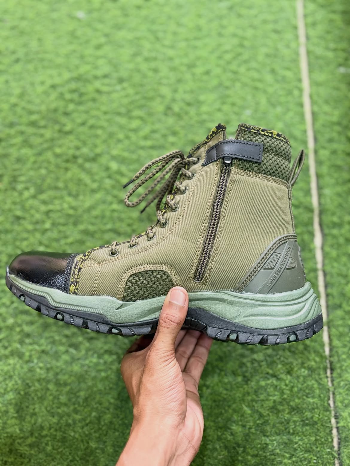New Model Jungle Boots with Zip ( Durable Sole)